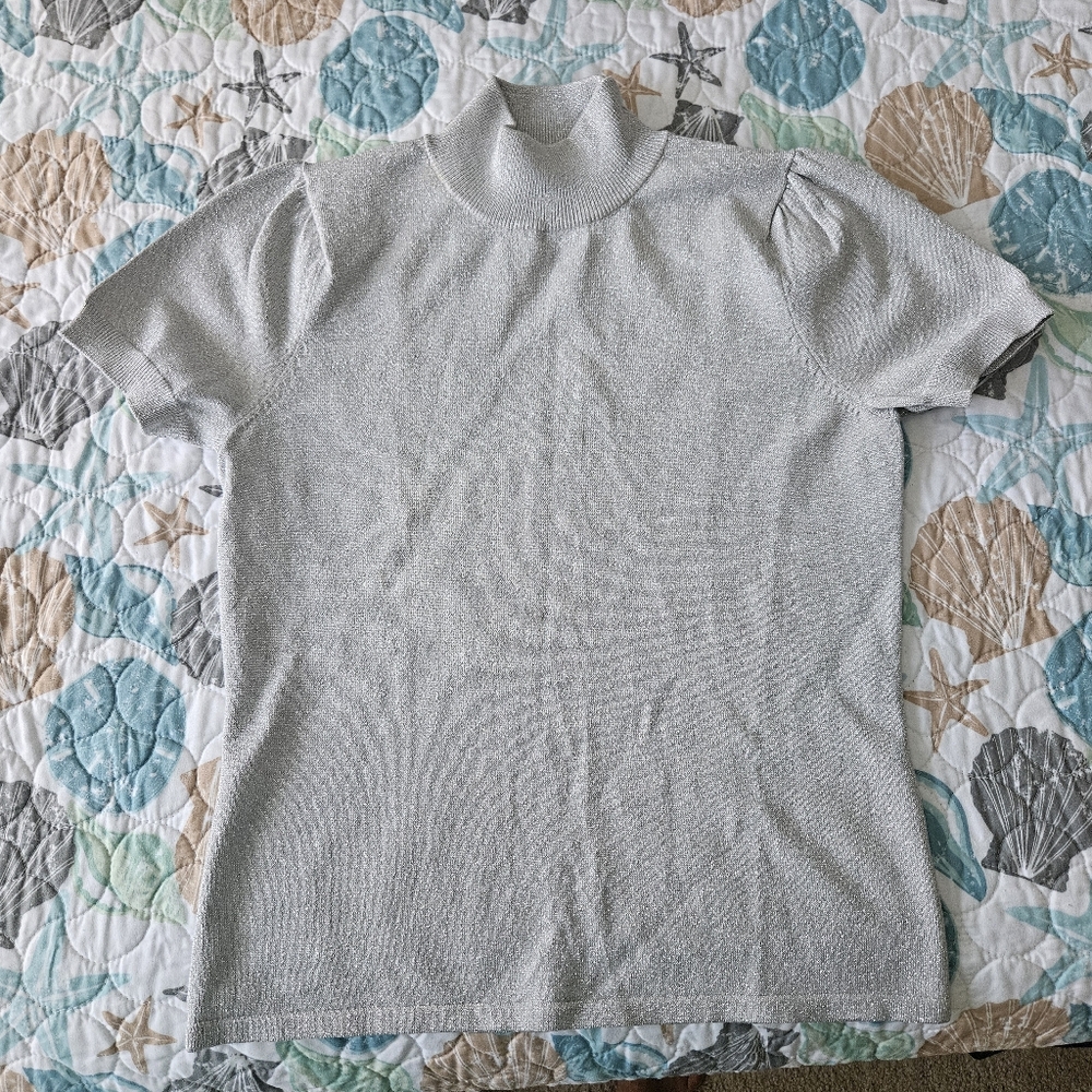 Grace Elements, Short Sleeve, Shimmery, Thin Swea… - image 1